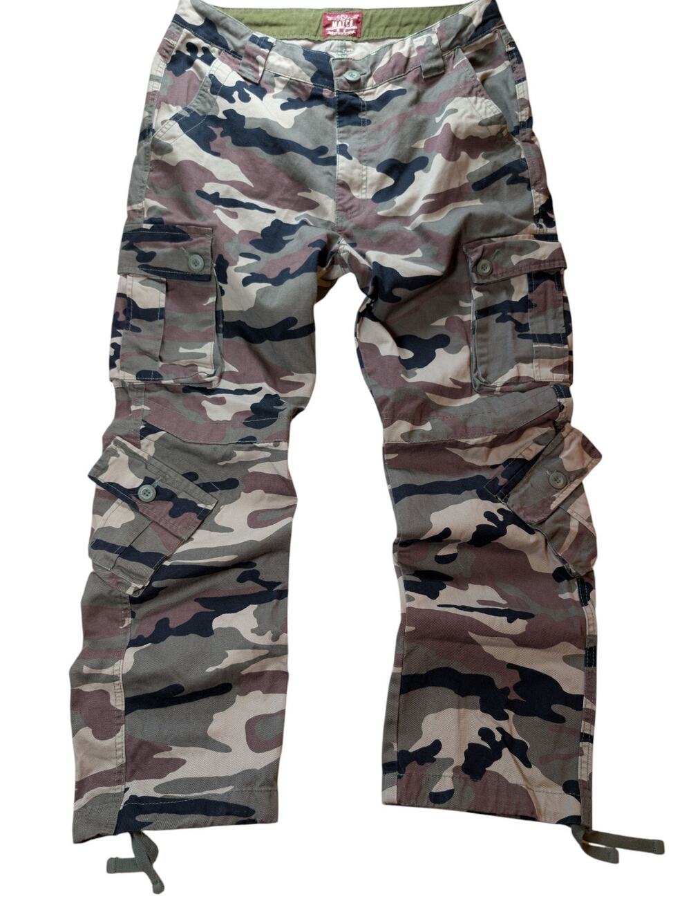 Matchstick Cargo Pants Mens 36 Camouflage Multi Pocket Utility Military Y2K